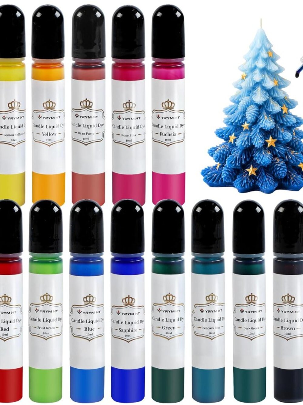 Candle Dye, 16 Vibrant Colors Liquid Oil-Based Dye for Candle Wax